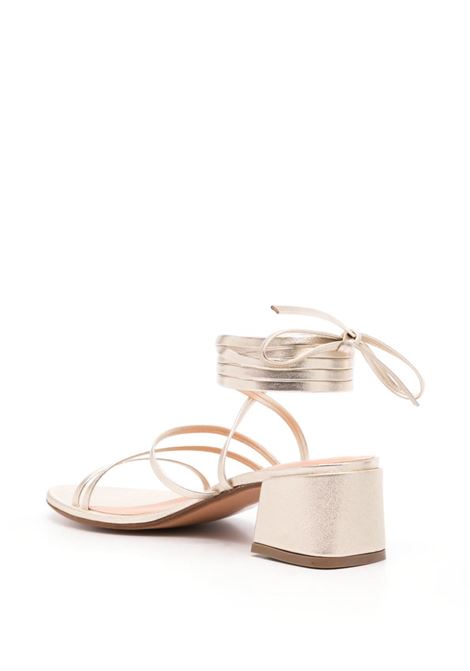 Sandali con cinturini Lithi in oro di Ancient Greek Sandals - donna ANCIENT GREEK SANDALS | LITHIBLOCKHEELPLTNM